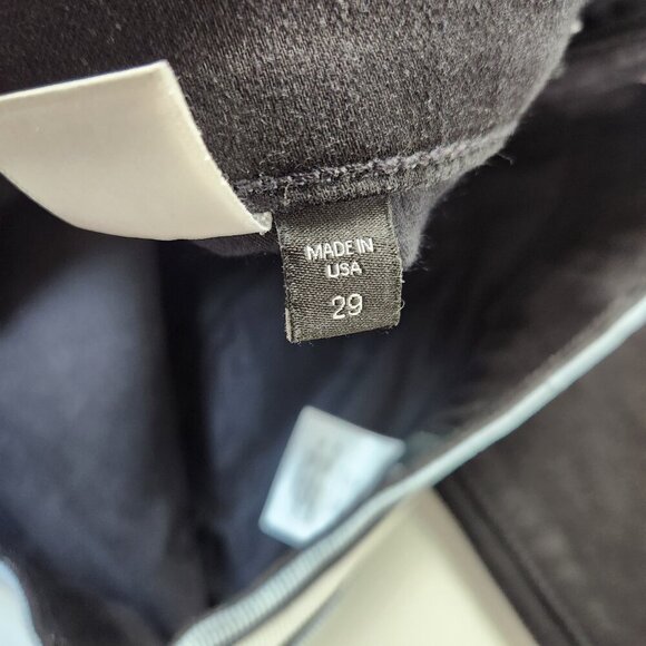 Veronica Beard Black Kate 10” Skinny Striped Waistband SZ 29 Denim Jeans - Picture 11 of 15